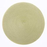Round Scalloped Placemat Moss/Canary