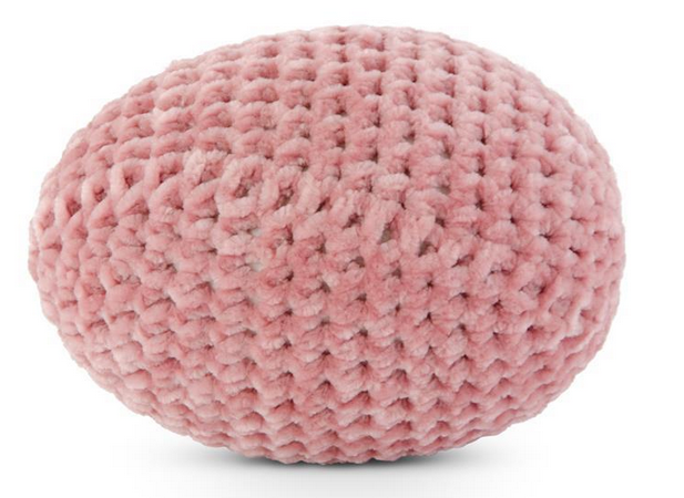 Pink Crochet Egg 4.25in