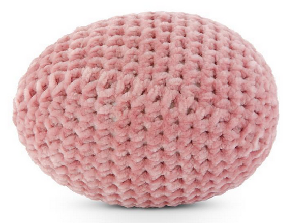 Pink Crochet Egg 4.25in