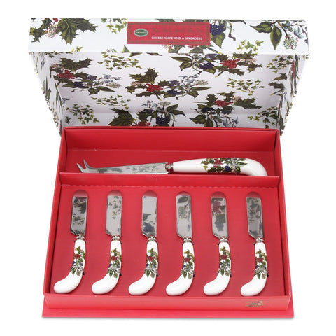 Holly & Ivy Cheese Knife & 6 Spreaders