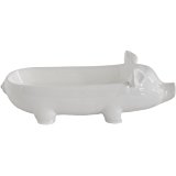 Ceramic Pig Bowl White