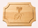 Side By Side Monogram 18x12 Scallop Board with Handles