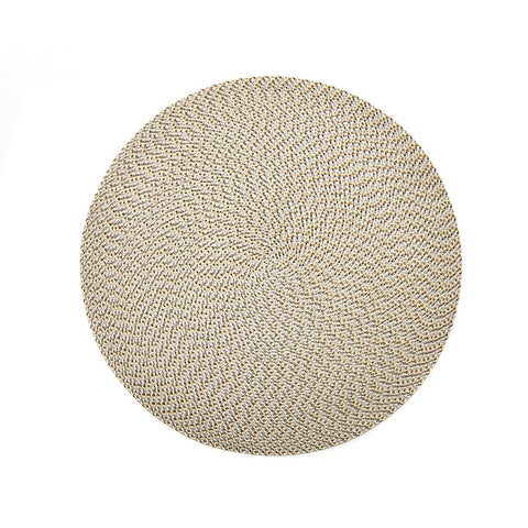 Ikat Weave Round Placemat Cork