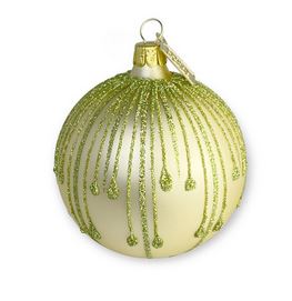 Drips-Pearl & Celadon Ornament
