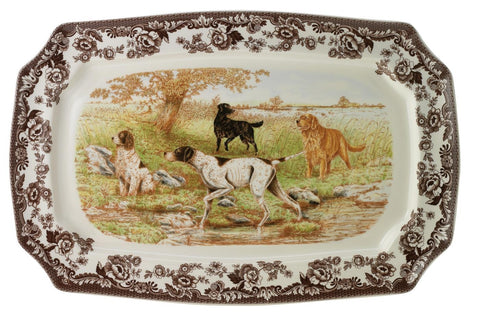 Woodland Rect Platter -Dogs