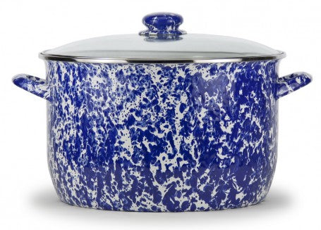 18 Qt Stock Pot Cobalt Swirl