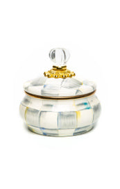 Sterling Check Enamel Squashed Pot