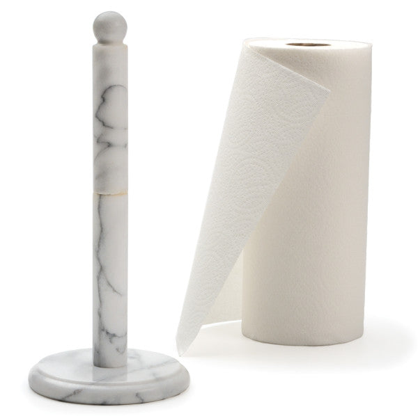 White Marble Paper Towel Holder