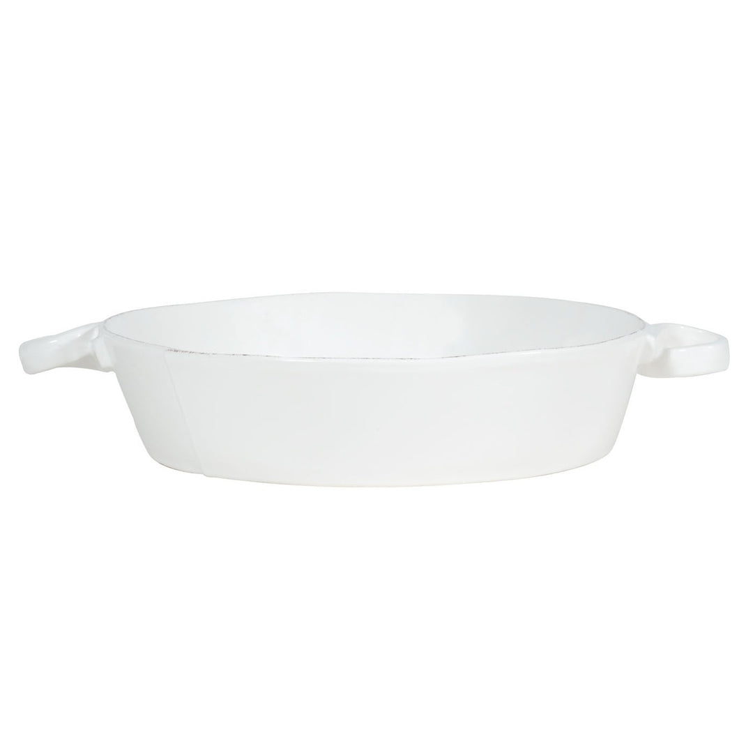 Lastra White Handled Round Baker
