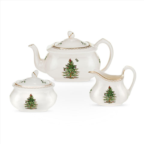 Christmas Tree Gold Collection Tea Set
