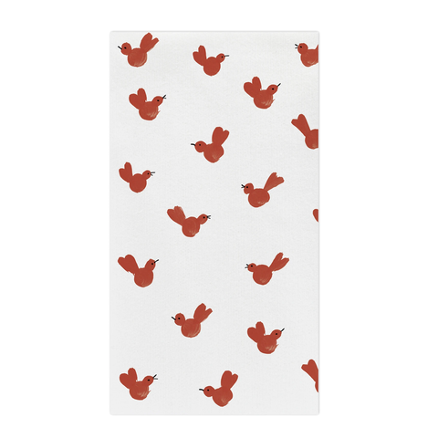Papersoft Red Bird Guest Towel Napkins (Pack of 20)