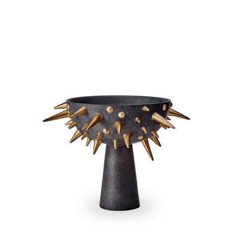 Celestial Bowl on Stand Small Black/Gold