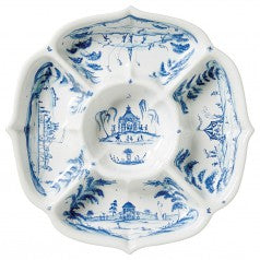Country Estate Delft Blue Hors D' Oeuvres Server