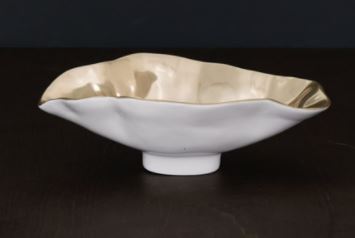 Thanni Maia Small Oval Bowl- White