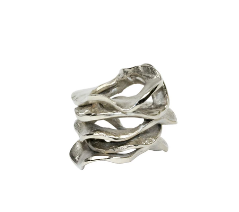 Flux Napkin Ring Silver
