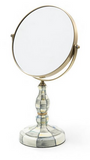 Sterling Check Enamel Vanity Mirror