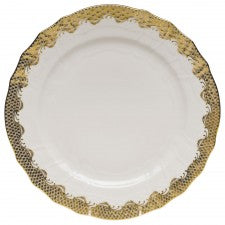 Fish Scale Service Plate Gold