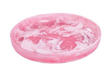 Round Platter Medium Pink Swirl