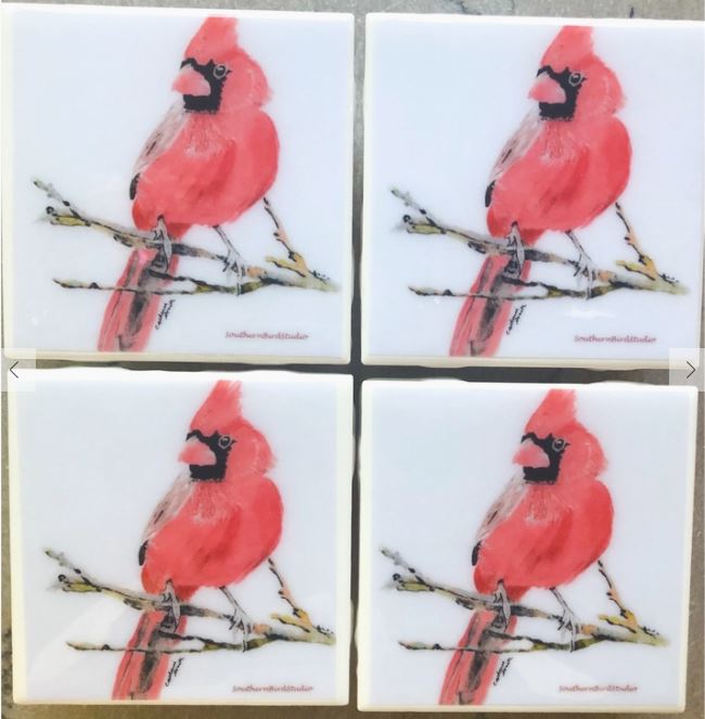 Cardinal Coasters, Set of 4