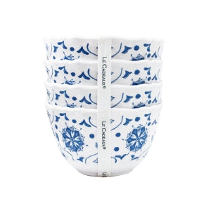 Moroccan Blue Dessert Bowls S/4