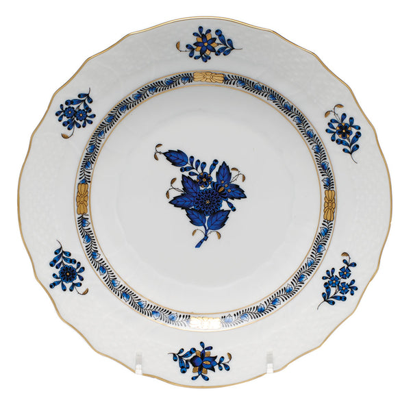 Chinese Bouquet Salad Plate Black Sapphire