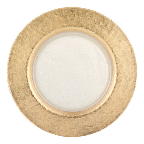 Authentic Gold Leaf Round 13 in Charger