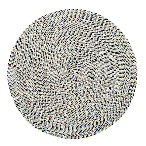 IKAT Weave Round Placemat Granite Mix