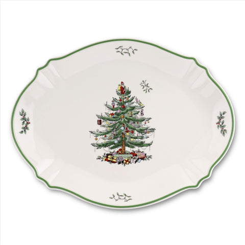 Christmas Tree Oval Platter