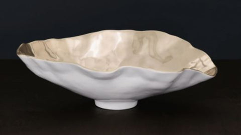 Thanni Maia Large Oval Bowl- White