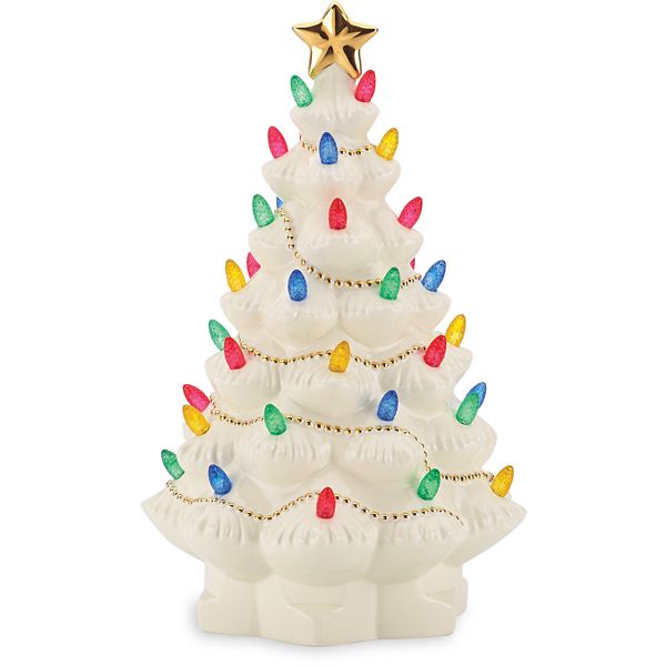 Treasures Traditions Ivory Lighted Tree