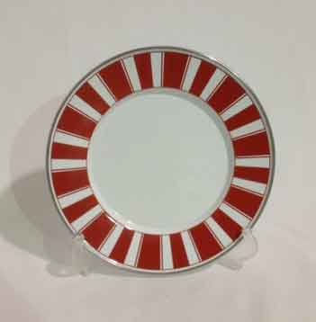 Sandwich Plate Red Stripes