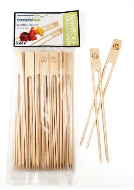 Bamboo Double Skewer 25ct