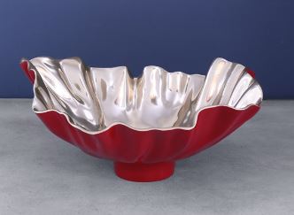 Thanni Bloom Medium Bowl Red and Gold