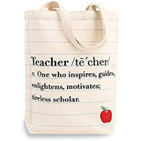 Teacher Canvas Tote-Definition Teacher