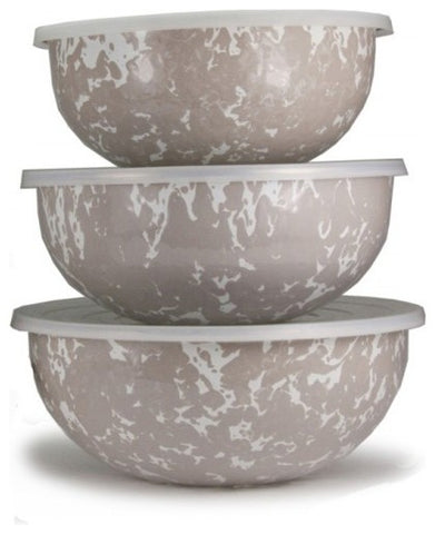 Mixing Bowls Taupe Swirl Set of 3