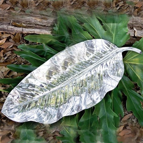 Zebra Leaf Platter LG
