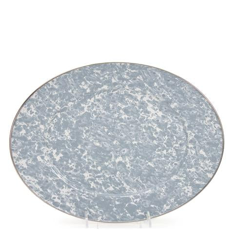 Oval Platter Grey Swirl