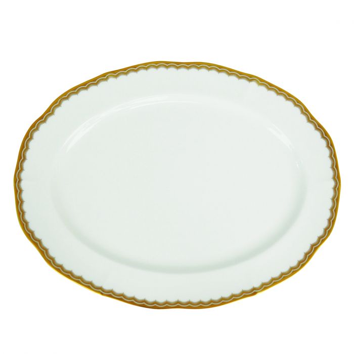 Antique Gold Oval Platter 11.5"