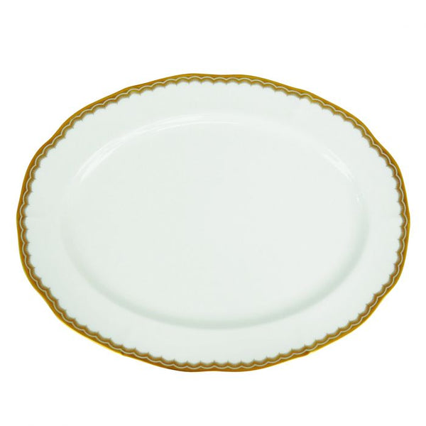 Antique Gold Oval Platter 11.5"
