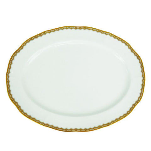 Antique Gold Oval Platter 11.5