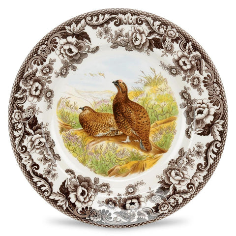 Woodland Dinner Plate -Red Grouse