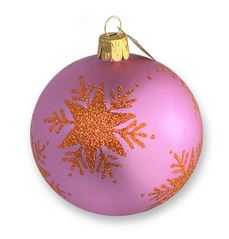 Snowflakes- Soft Pink & Butterscotch Ornament