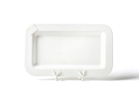 White Small Dot Mini Rectangle Platter