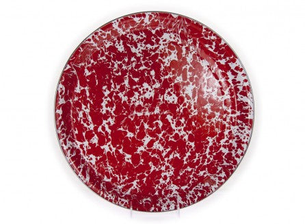 Tray Large Red Swirl