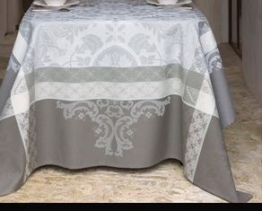 Azulejos Tablecloth 69" x 126" Grey