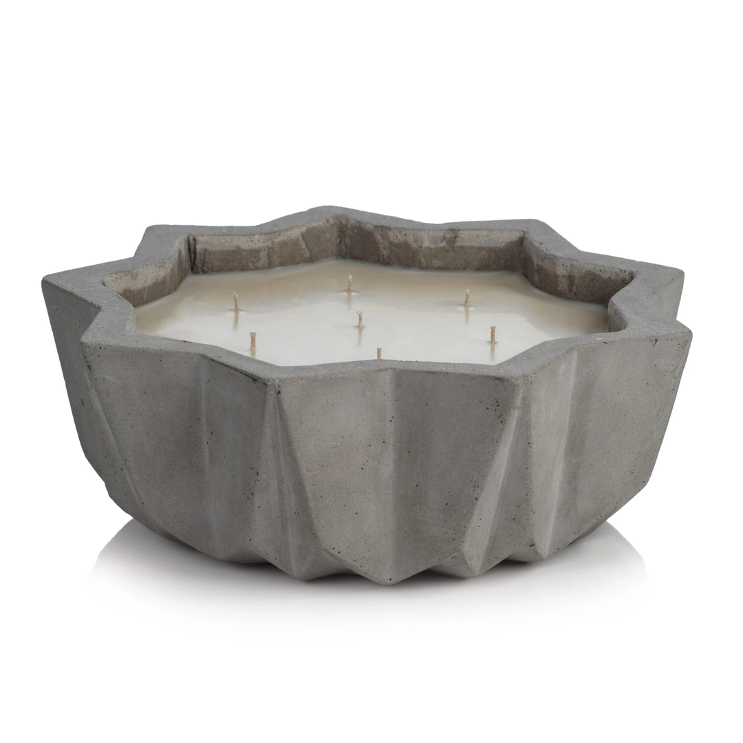 Villa Nouza  7 Wick Concrete Candle Natural