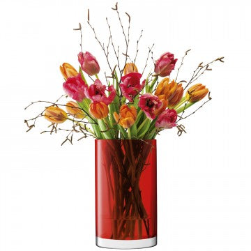 Cylinder Vase Red