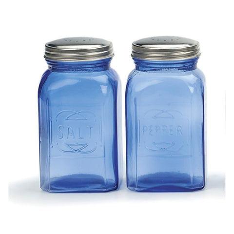 Retro Salt & Pepper Shakers Blue
