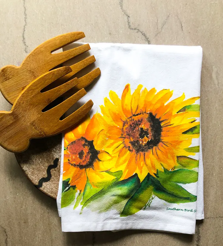 Sunflowers Tea Towel