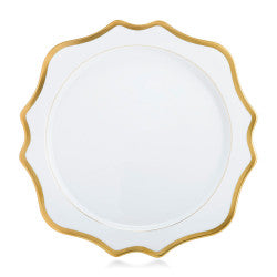 Antique White with Gold Rim Charger